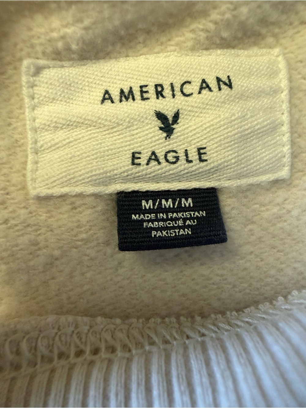 American Eagle Outfitters Men's Pale Gray Crewneck Sweatshirt - Picture 2 of 2